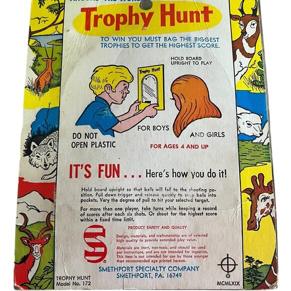Vintage Pinball Game Trophy Hunt #172 & County Fair #173 Lot Of 2 1960's USA The - Picture 5 of 5